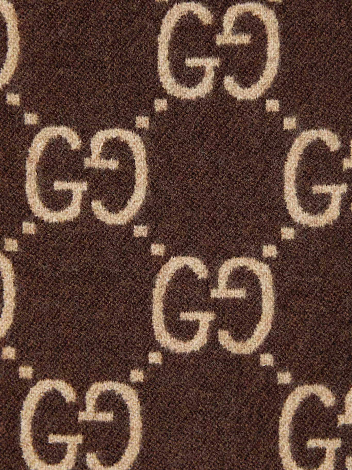 Gucci Jacquard Cape for Women - Brown & Beige Checkered Design (8178313G200) - Elegant Fall & Winter Outerwear for Parties & Evening Events