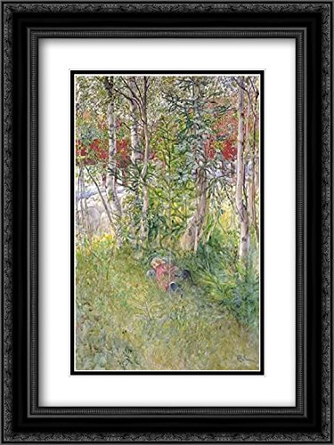 Black Ornate Wood Frame with Double Matting