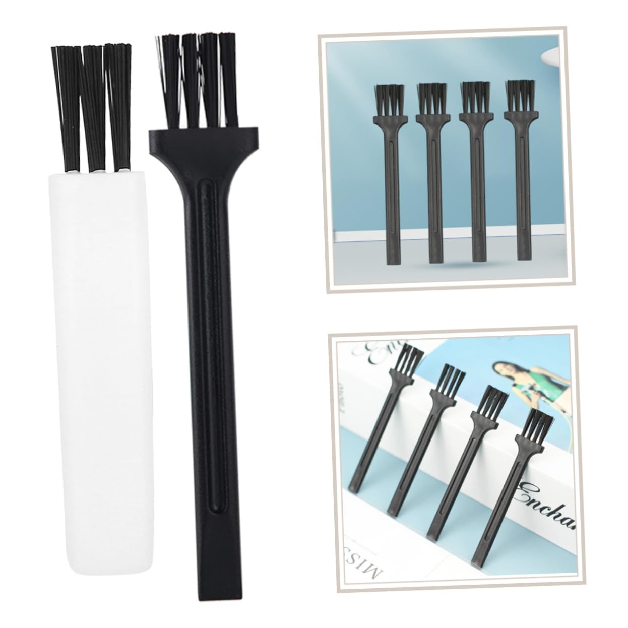 NOLITOY 120-Pack Electric Razor Cleaning Brushes - Shaver & Clipper Cleaner Kit with Mini Plastic Scrub Brushes for Grooming Tools, Humidifiers & Electronics - Portable & Durable Cleaning Accessories for Home & Travel Use