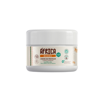 Apse Cosmetics Africa Baobab Leave-In Conditioner Cream 2.8 oz - No Poo/Low Poo Hair Treatment for Natural Curly Hair - Hydrating & Detangling for Daily Hair Care Routine