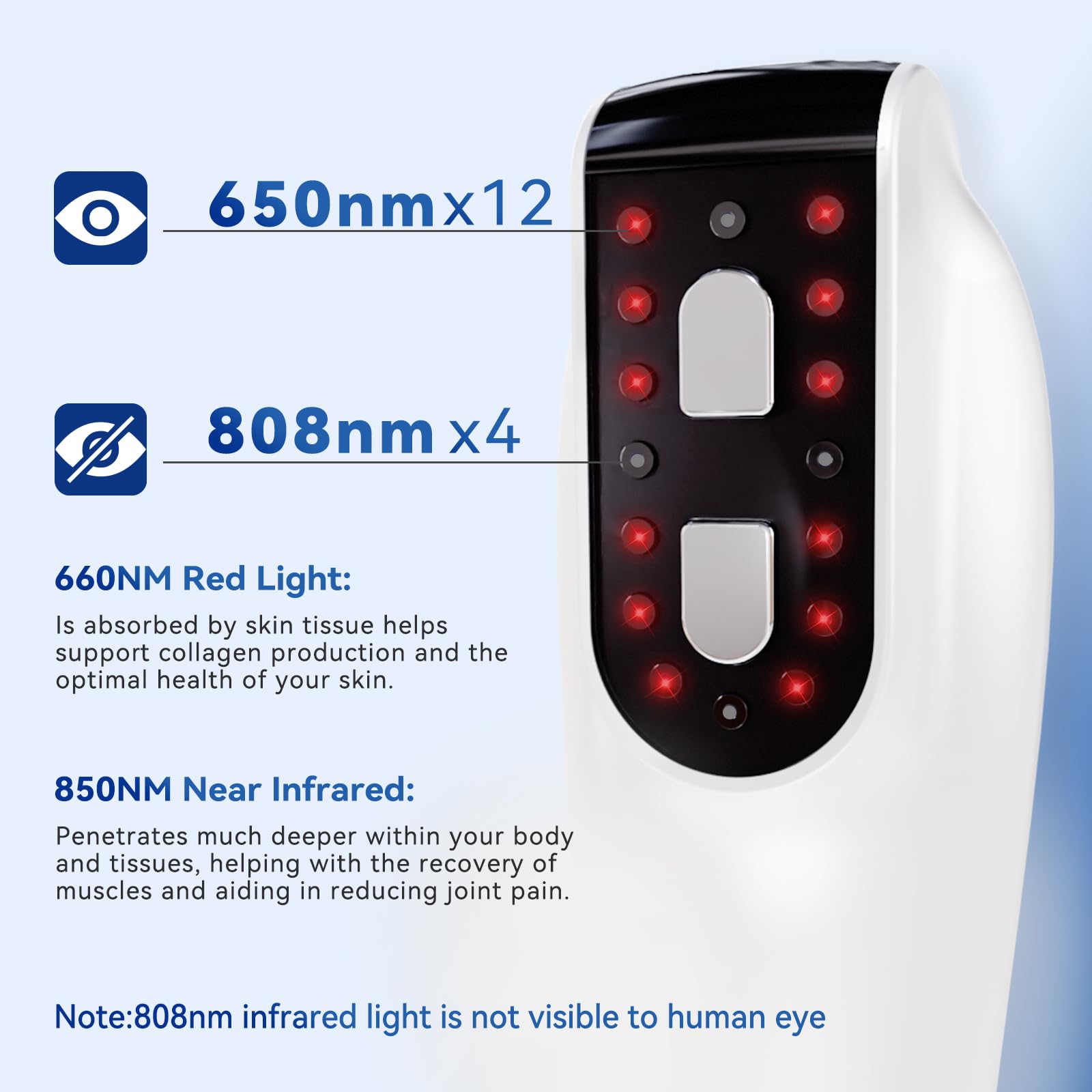 Portable Cold Laser Therapy Device for Pain Relief - Infrared Light Therapy Wand for Joint, Muscle, Neuropathy & Deep Tissue Pain - Maximum Strength Red Light Therapy for Home Use | Perfect for Athletes, Arthritis Sufferers & Post-Workout Recovery