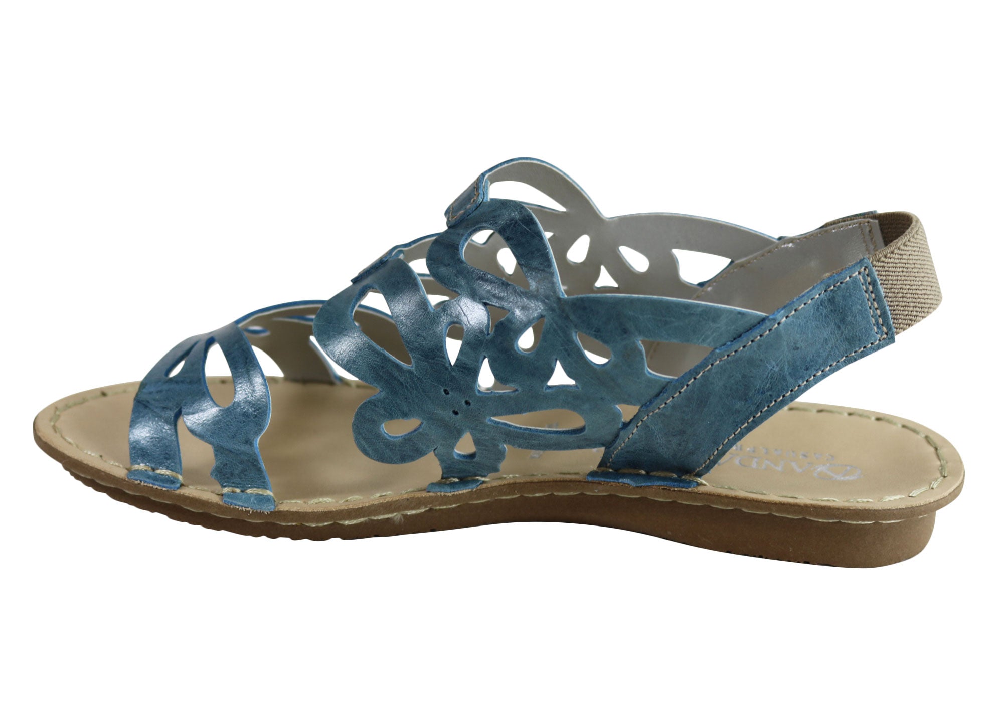 Andacco Desiree Women's Comfortable Flat Leather Sandals - Handmade in Brazil - Perfect for Beach, Vacation & Summer Outfits