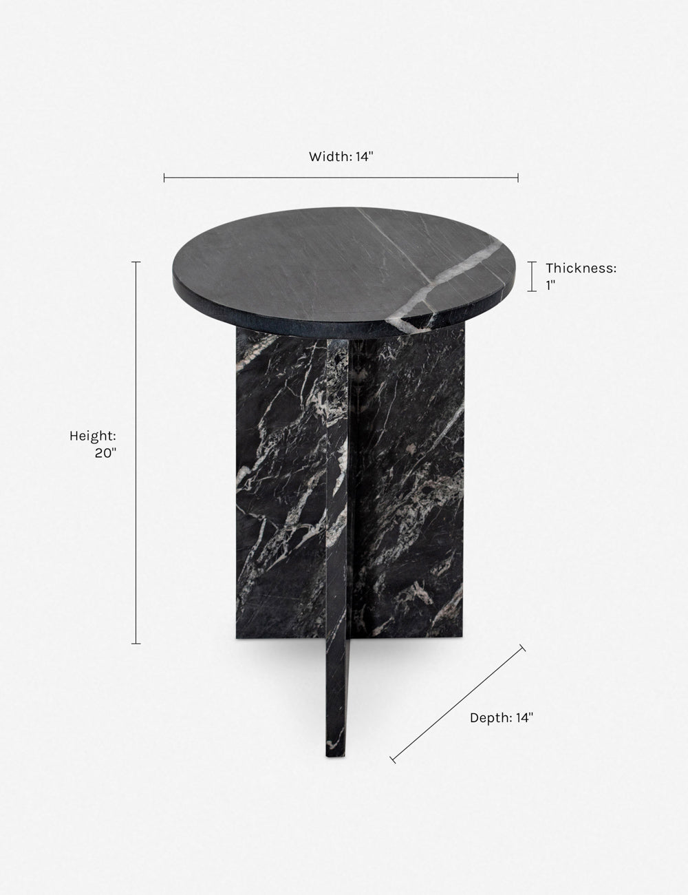 Biagio Round Side Table - Modern Accent End Table for Living Room, Bedroom, or Office - Perfect for Coffee, Books, and Decor