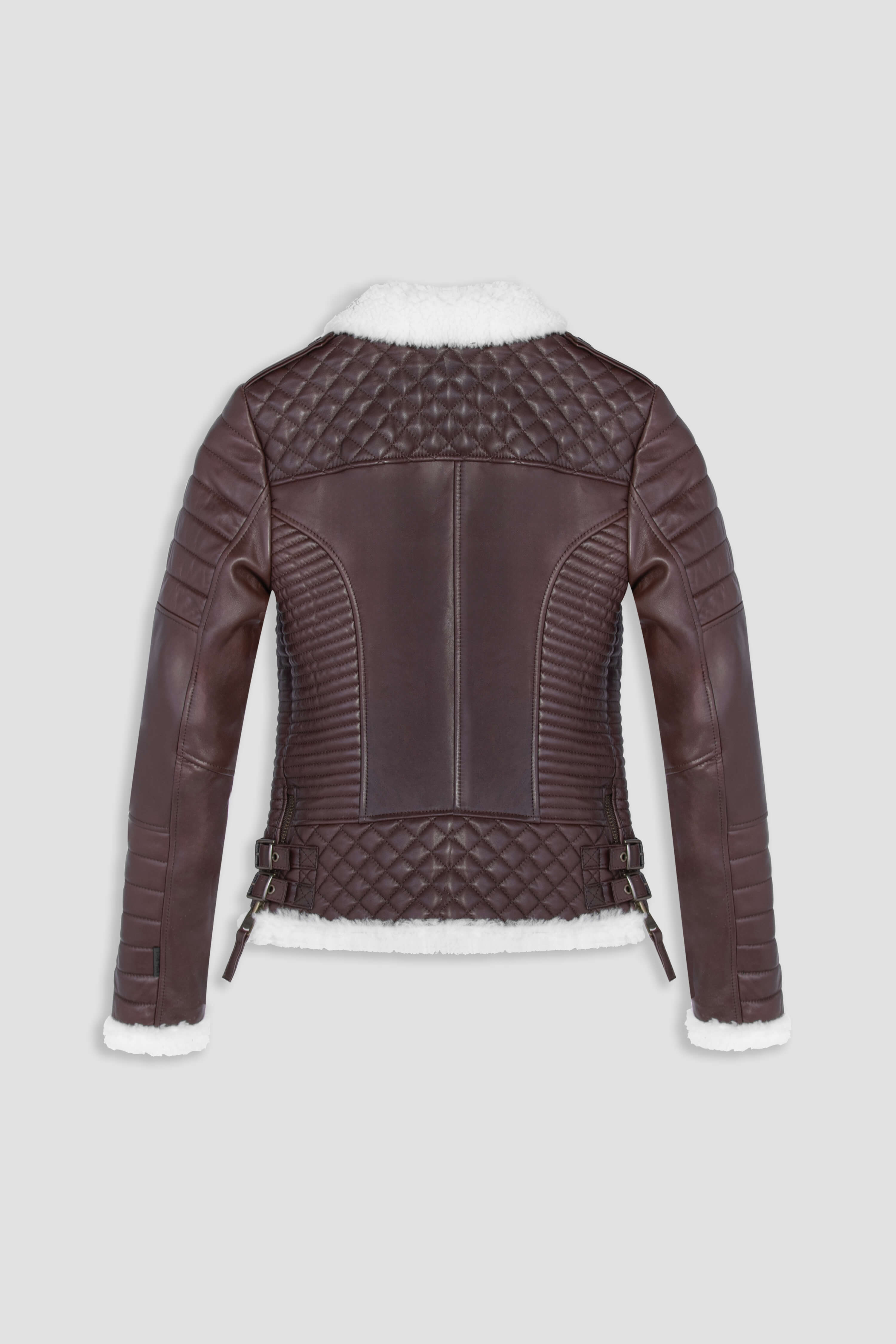 Kay Michaels 3.0 Women's Antique Brown Shearling Jacket - Cozy Winter Outerwear for Casual Outings & Cold Weather Fashion