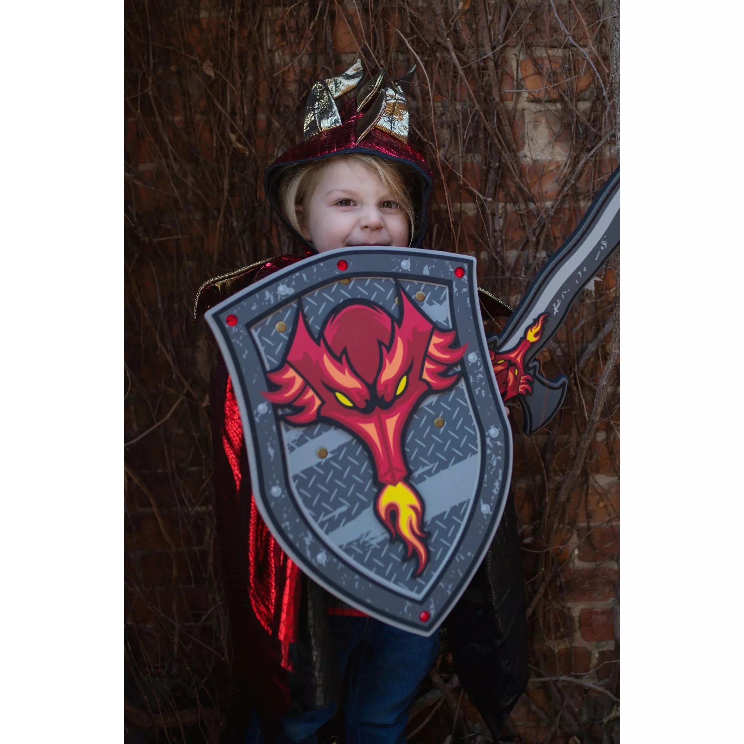 Dragon EVA Shield - Lightweight Protective Shield for Cosplay, LARP & Medieval Reenactment | Perfect for Halloween, Renaissance Fairs & Fantasy Events