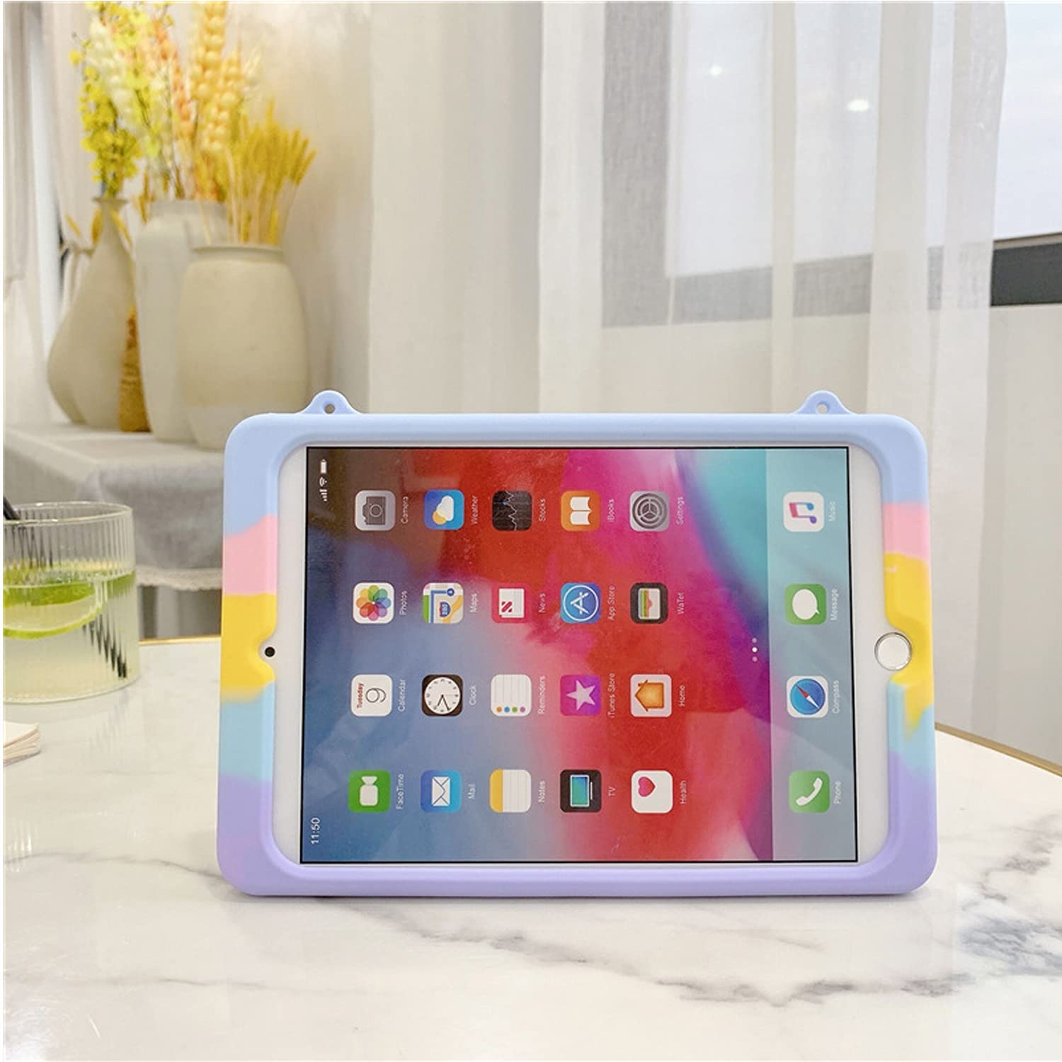 **Pop It iPad Air 5th/4th Gen Case (2022/2020) - Cute Silicone Tablet Cover with Fidget Toy, Stand & Shoulder Strap for Apple iPad Air 10.9