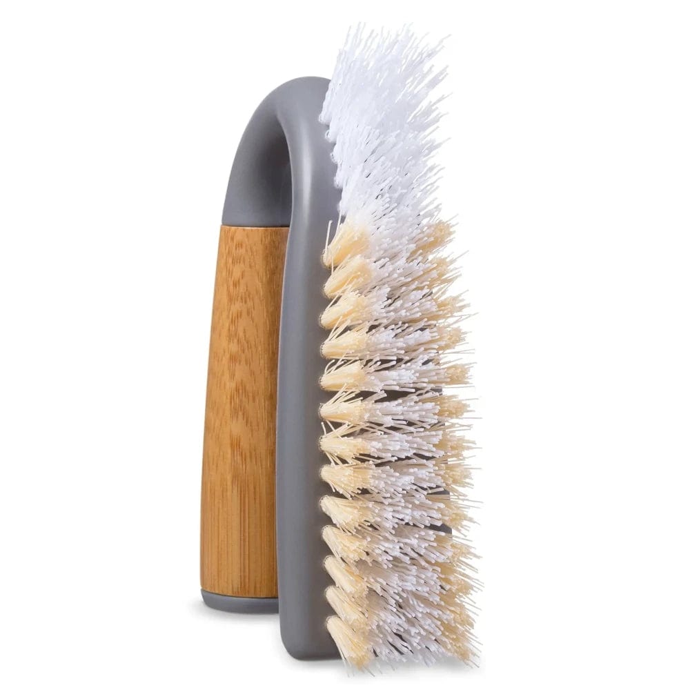 Full Circle Grunge Buster Grout & Tile Cleaning Brush - Heavy Duty Scrubber for Bathroom, Kitchen & Shower Tiles - Grey