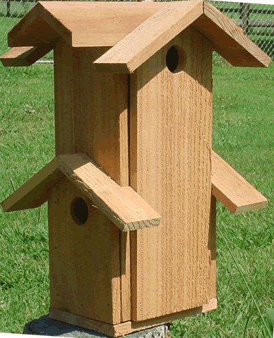Mini Tower Bird House - Handmade Wooden Birdhouse for Outdoor Garden Decor, Attracts Wild Birds - Perfect for Backyard, Patio, and Nature Lovers