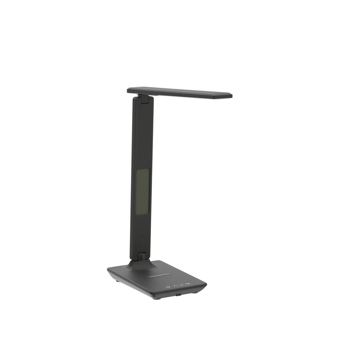 LAOPOO LED Desk Lamp with Wireless Charger & USB Port - Adjustable Brightness, Built-in Digital Clock - Perfect for Home Office, Study Room, College Dorm (Reading, Working, Night Light)