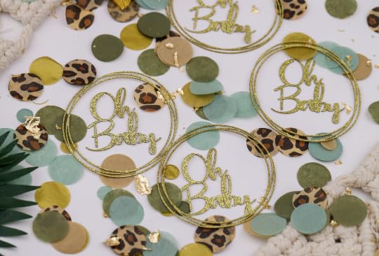 Handmade Safari Baby Shower Decorations for Boys - Jungle Theme Party Supplies with Confetti | Perfect for Baby Showers, Gender Reveals & Nursery Decor
