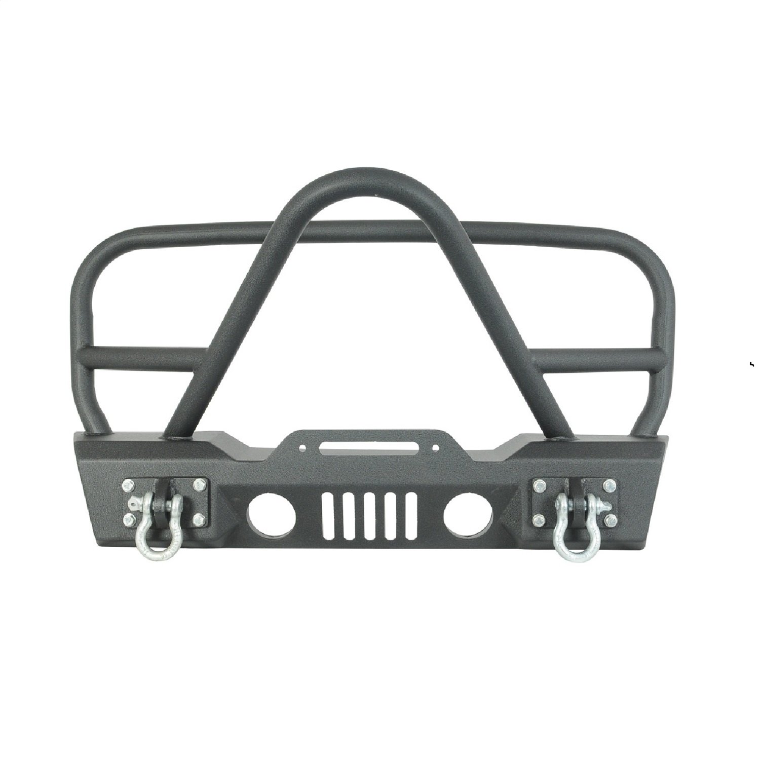 51-0389 Heavy Duty Front Bumper with Grille Guard for Off-Road Trucks & SUVs - Perfect for Jeep Wrangler, Ford F-150, Chevy Silverado - Enhanced Protection & Style for Adventure & Work Use