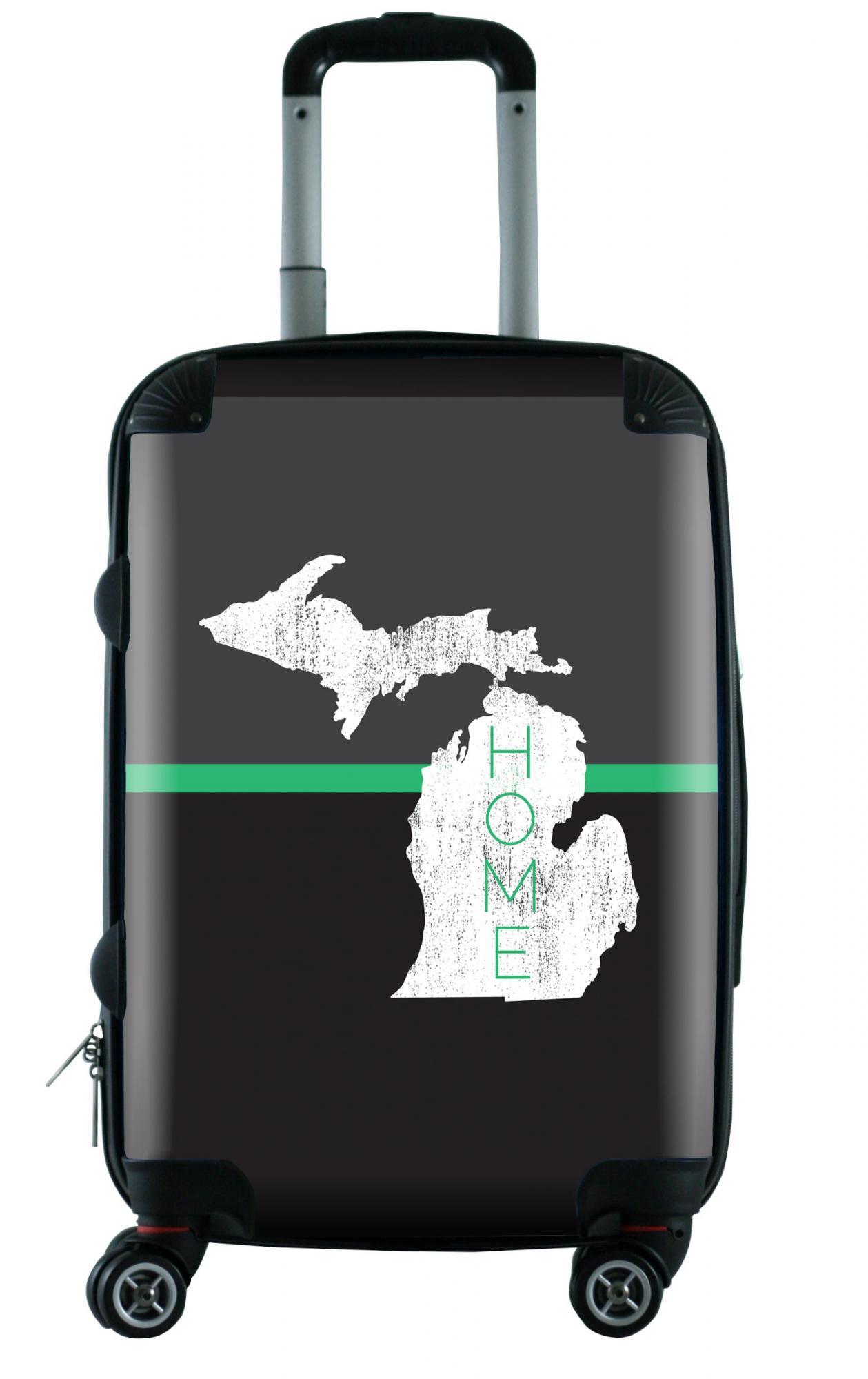 612 My Home State Michigan 20 Carry On Luggage - Perfect for Travel, Business Trips & Weekend Getaways