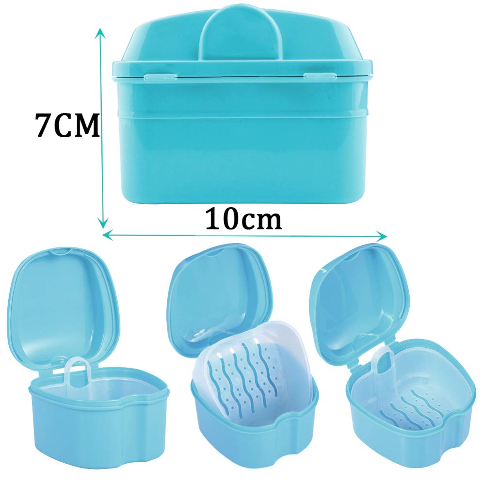 **Denture Bath Box & Cleaning Case - Complete Care for Dentures, Clear Braces, False Teeth, Mouth Guards, Night Guards & Retainers - Travel-Friendly (Black & White) - Perfect for Home, Travel & Daily Oral Hygiene**