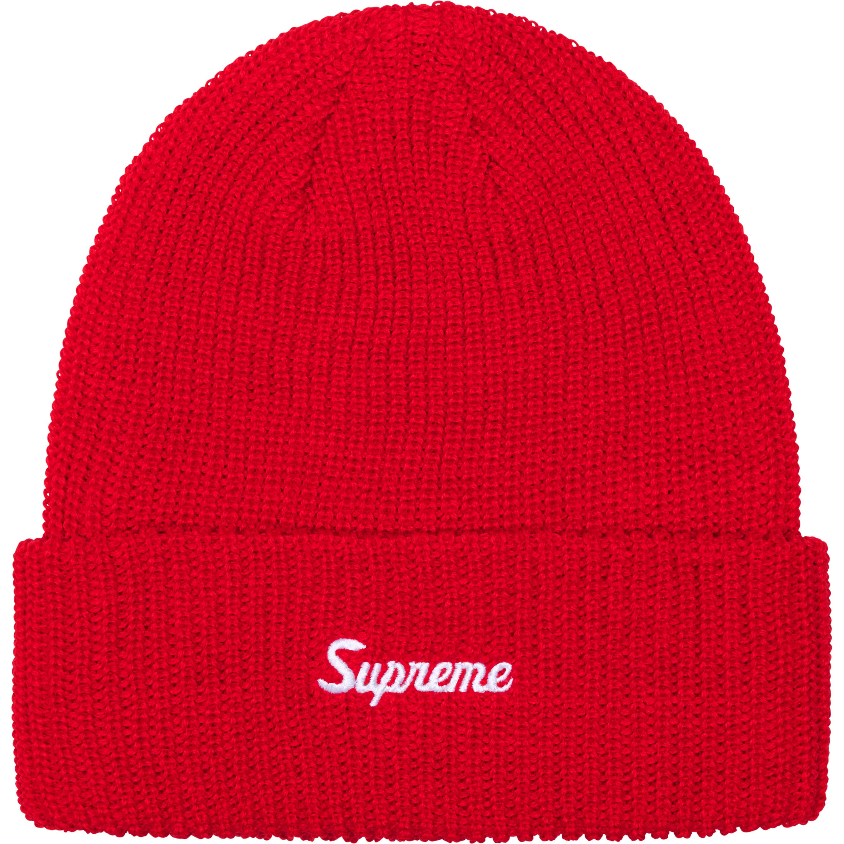 Supreme Loose Gauge Beanie - Winter Knit Hat for Men & Women - Red - Warm & Stylish Unisex Beanie for Cold Weather, Outdoor Activities & Casual Wear