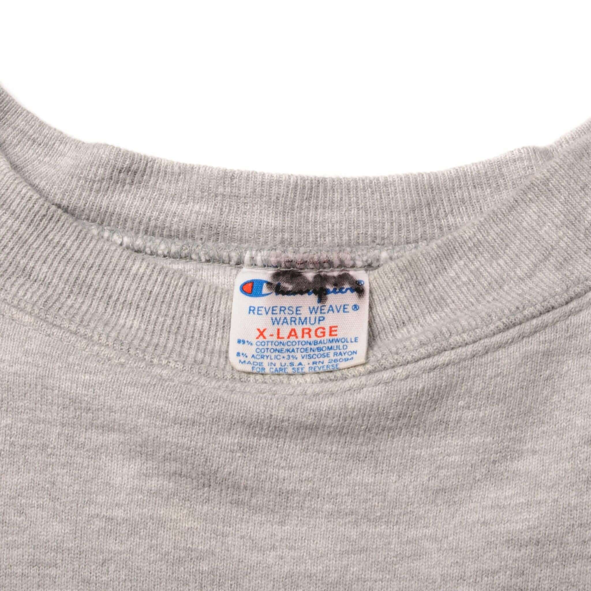 Vintage Champion Reverse Weave Sweatshirt 1980s XL Made in USA - Retro Athletic Wear for Men, Streetwear Fashion & Casual Outfits
