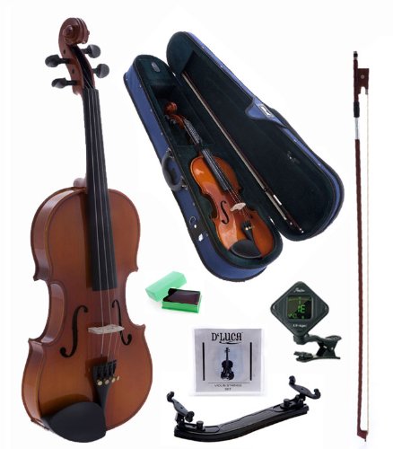 D'Luca CAD01 1/16 Size Orchestral Series Violin Outfit with Bow & Case - Perfect for Beginners, Students & Young Musicians - Ideal for School Orchestras, Music Lessons & Home Practice