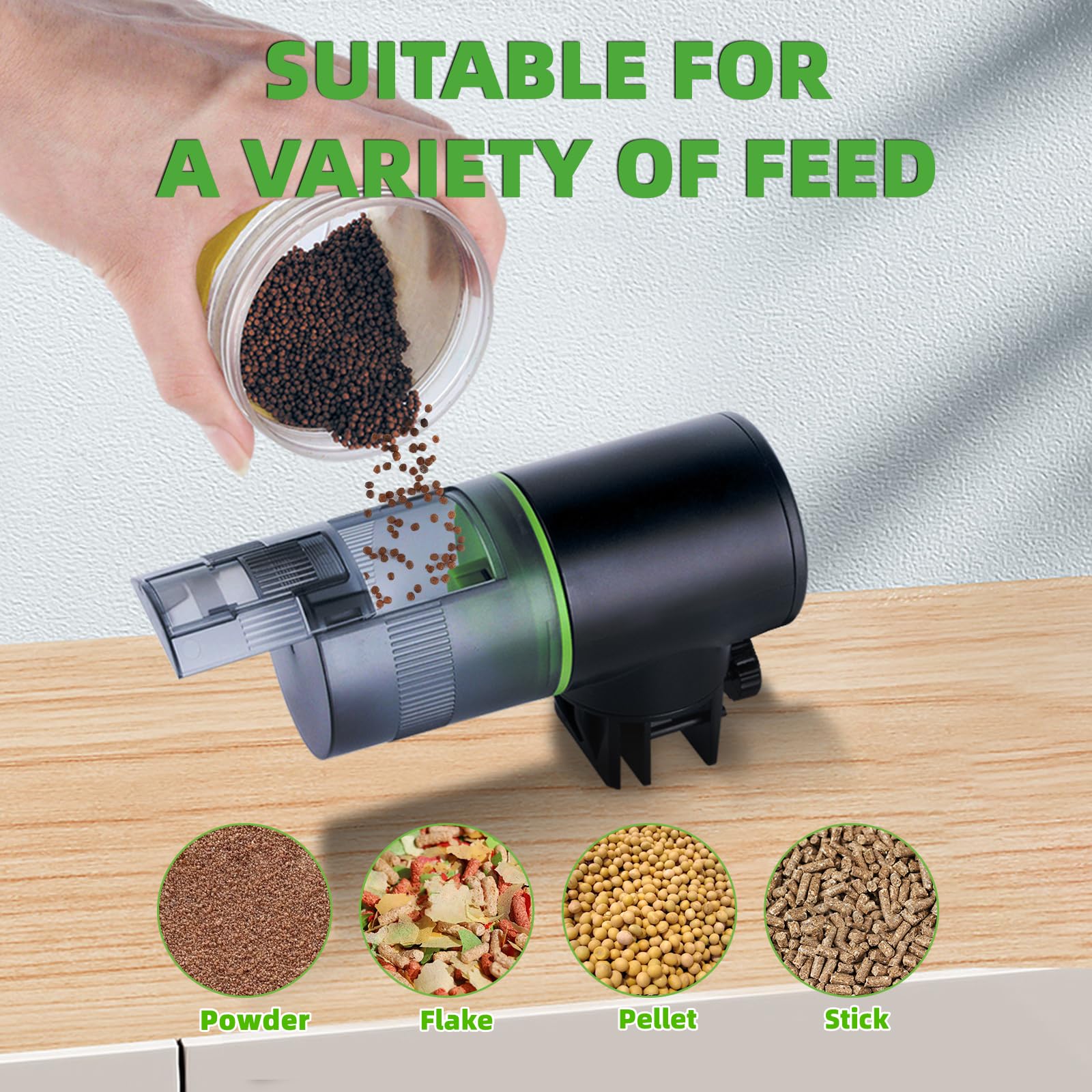 Automatic Fish Feeder for Aquarium - Programmable Timer Fish Food Dispenser for Betta, Goldfish & Tropical Fish | Perfect for Vacation, Weekend Getaways & Daily Feeding