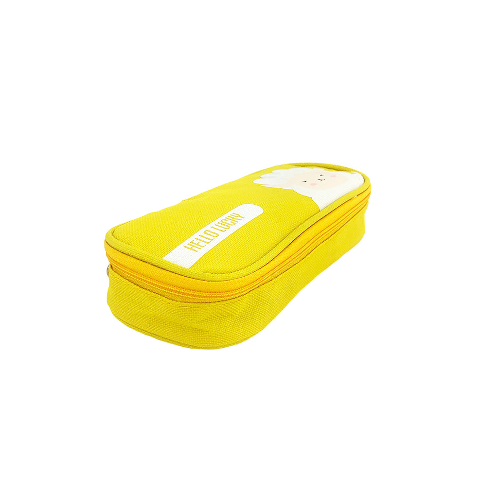 Durable Canvas Lamb Pencil Case for School, Office & Travel - Stylish & Spacious Organizer for Pens, Markers & Art Supplies