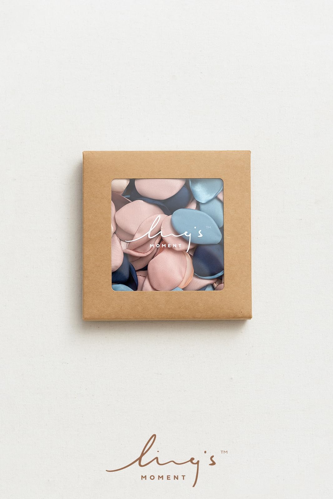 Ling's Moment 200pcs Silk Rose Petals - Dusty Rose & Navy Blue Wedding Decor for Aisle, Flower Girl Baskets, Table Centerpieces | Artificial Flower Petals for Romantic Ceremonies & Special Events