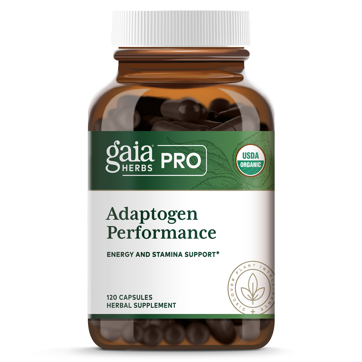 Gaia Adaptogen Performance Supplement - 120 Capsules for Stress Relief & Energy Boost - Supports Focus & Endurance for Workouts & Daily Life