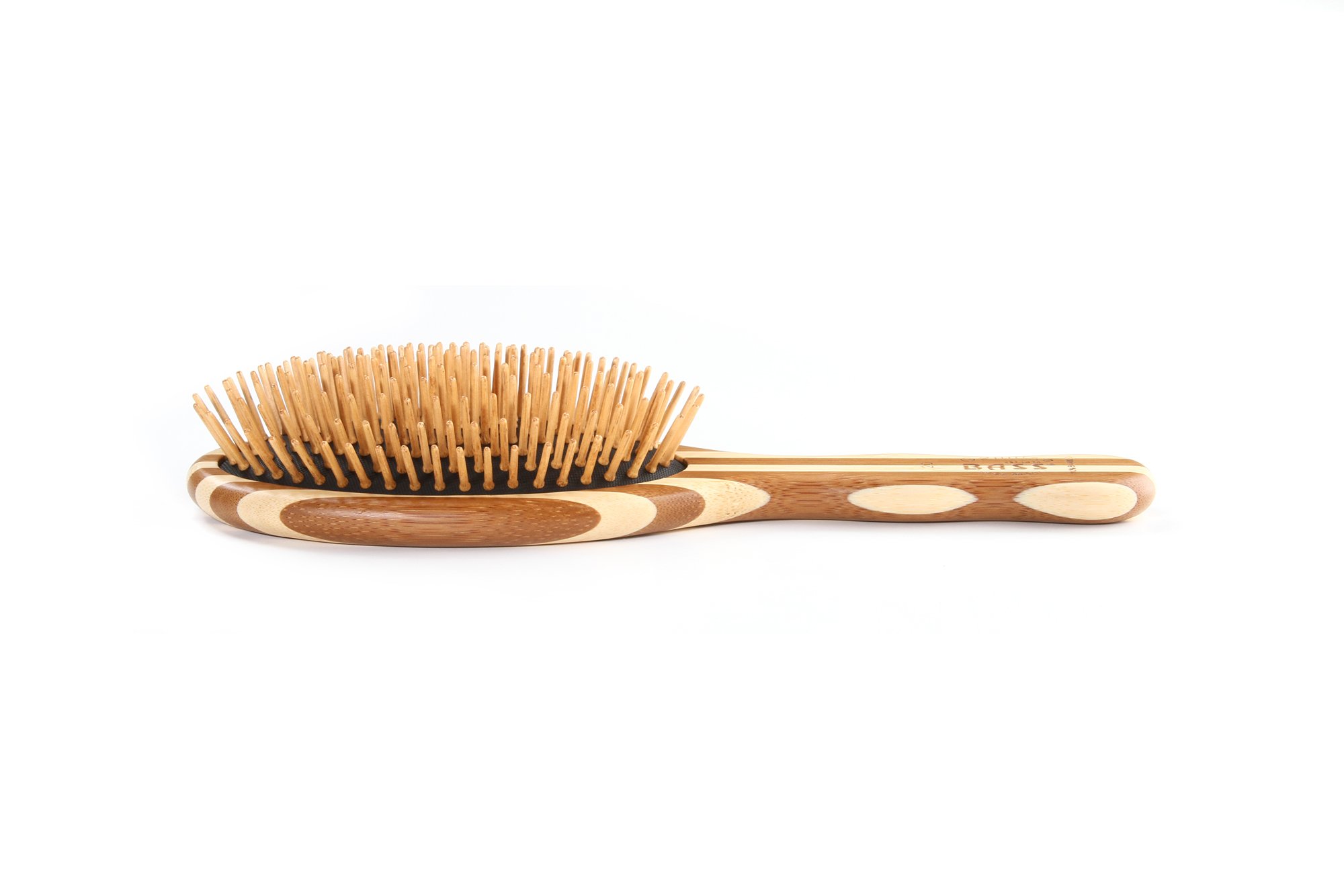 Bass Brushes | Eco-Friendly Bamboo Hair Brush with Bamboo Pins & Handle for Detangling & Styling - Perfect for Home, Salon & Travel Use
