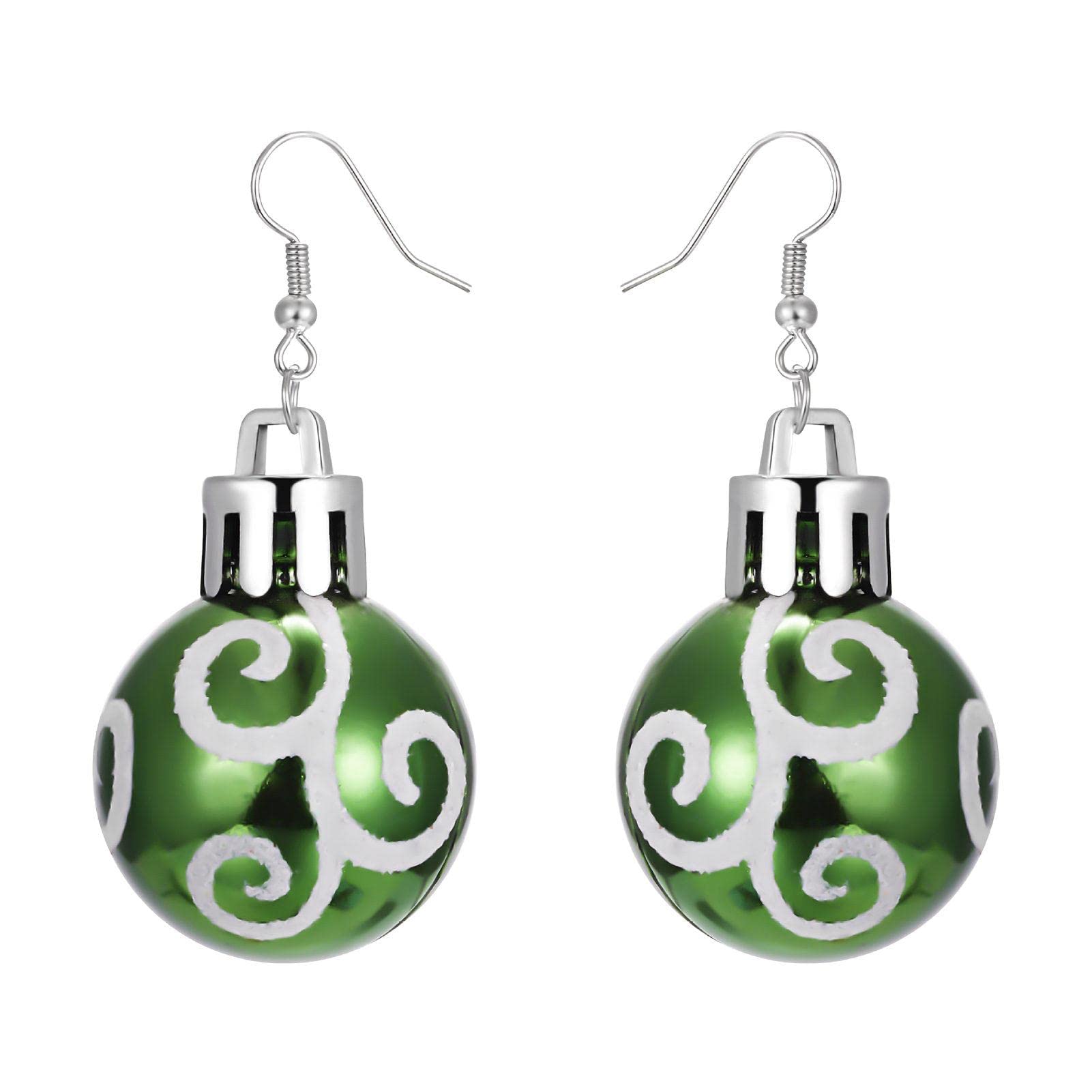 Maodom Women's Snowflake Pattern Light Bulb Earrings - Five Pointed Star Pendant Jewelry for Women & Girls | Perfect for Christmas, Winter Parties & Gift Giving