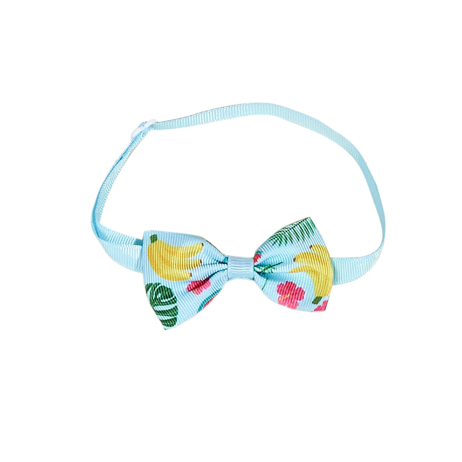 Stylish Blue Banana Print Sky Bow Tie for Dogs - Gentleman & Girl Pet Accessories - Perfect for Weddings, Parties & Photo Shoots