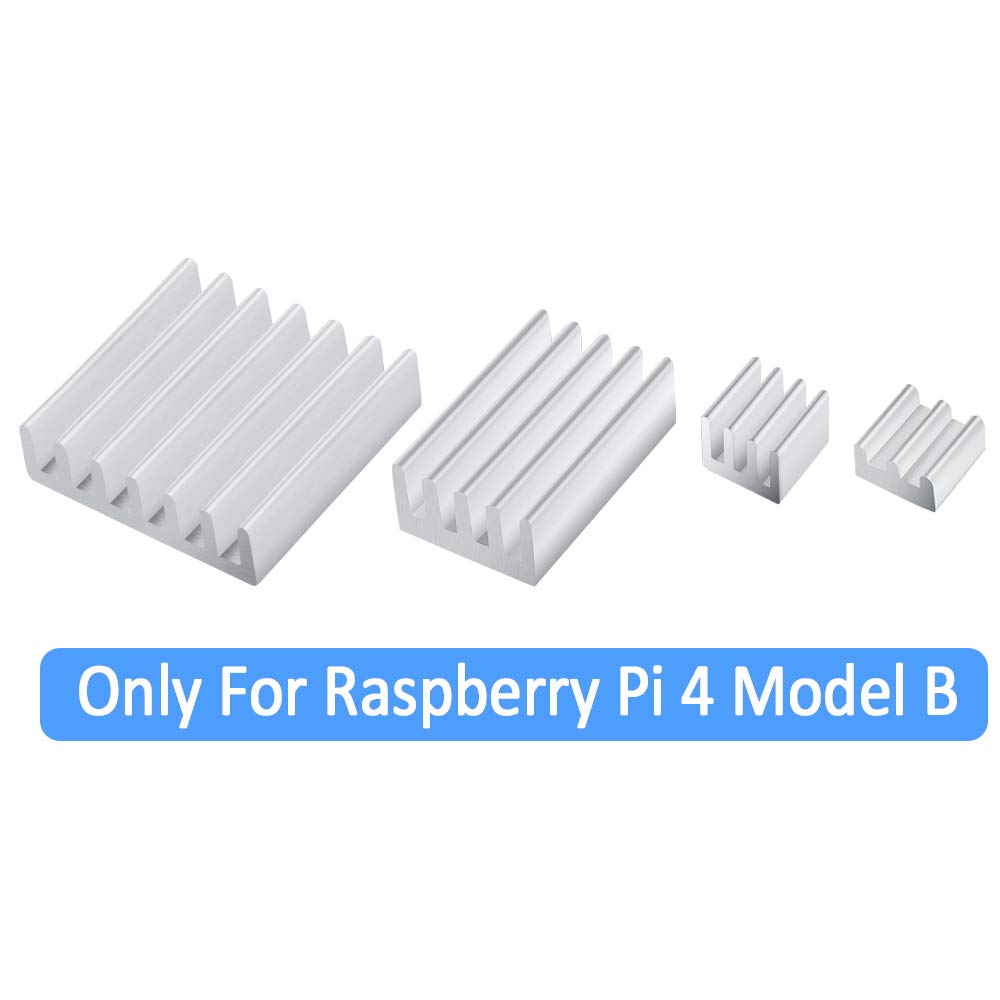 24 Pcs Aluminum Heatsinks for Raspberry Pi 4 Model B with Thermal Adhesive Tape - Cooling Solution for Raspberry Pi 4B, DIY Projects, and Electronics Cooling