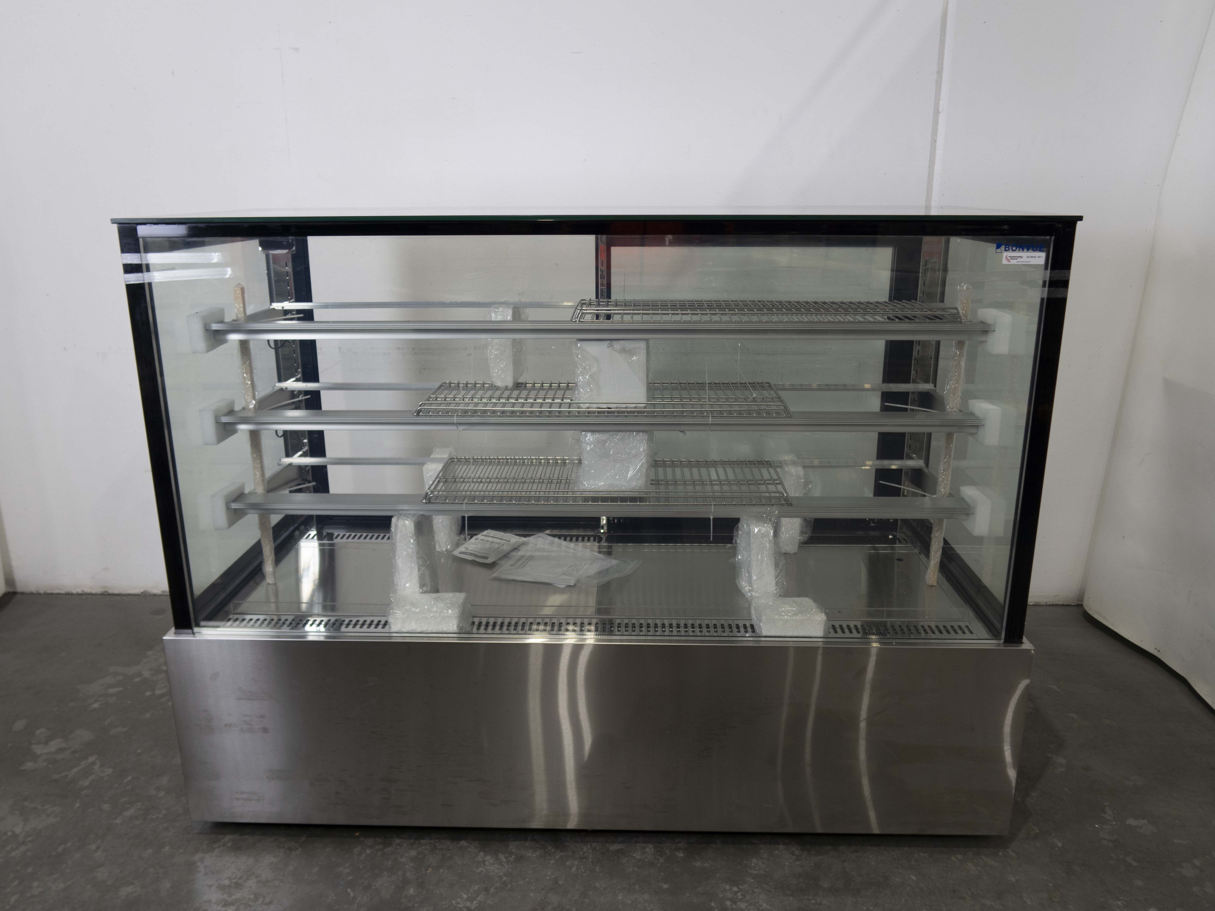 Bonvue SL860V Commercial Refrigerated Display Case - Energy Efficient Glass Door Merchandiser for Deli, Bakery & Grocery Store Use