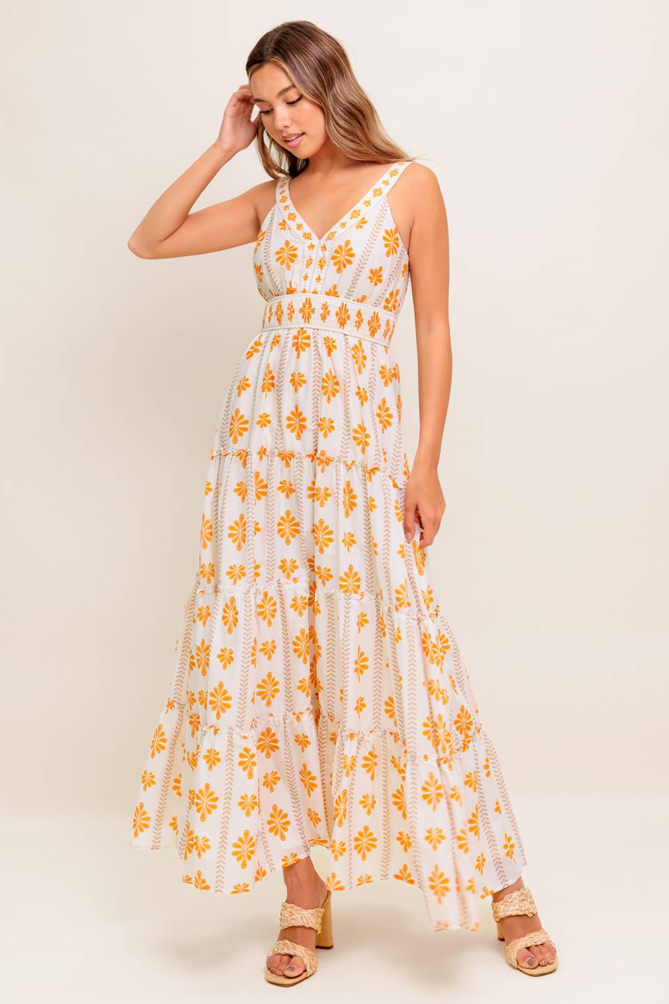 DAILY DELIGHT MAXI DRESS - Flowy Summer Yellow Sundress for Women | Perfect for Beach Vacations, Date Nights & Outdoor Parties
