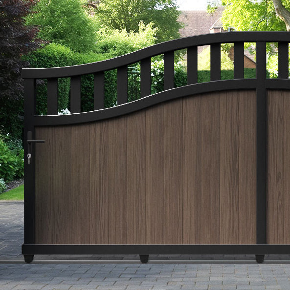 Chatsworth Aluminum Sliding Driveway Gate - Heavy Duty High Middle Security Gate for Residential & Commercial Use | Perfect for Driveways, Backyards, and Property Entrances