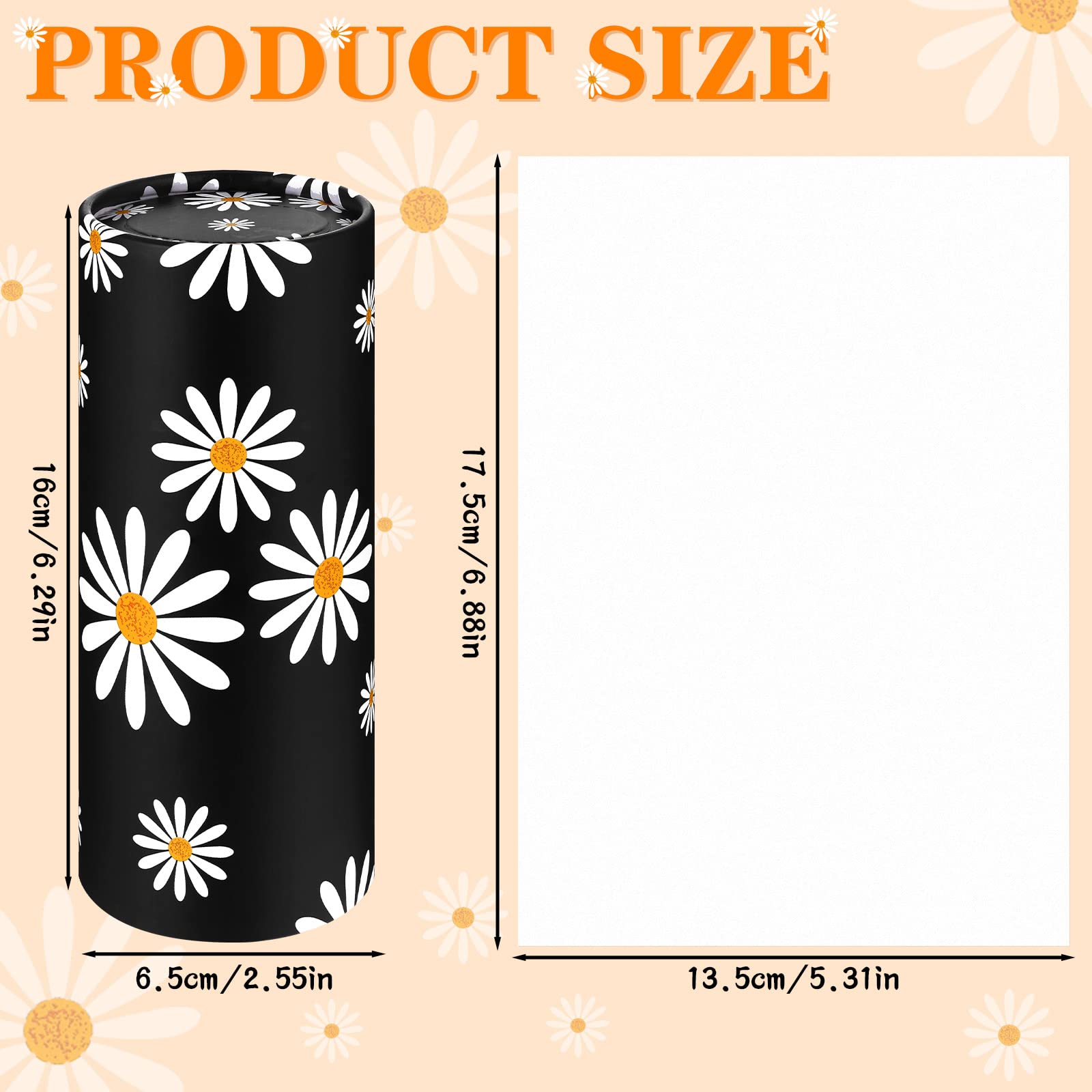 8 Pack Car Tissue Holder - Round Cylinder Box for Cup Holder, Bulk Facial Tissue Storage, Travel Organizer (Flower Design) | Perfect for Cars, Trucks, RVs & Road Trips