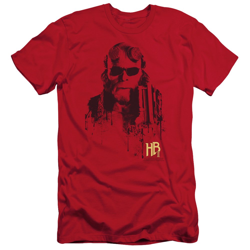 Hellboy II Splatter Gun Slim Fit Unisex T-Shirt for Men & Women - Casual Wear, Cosplay, Movie Fan Gift, Comic Con Outfit