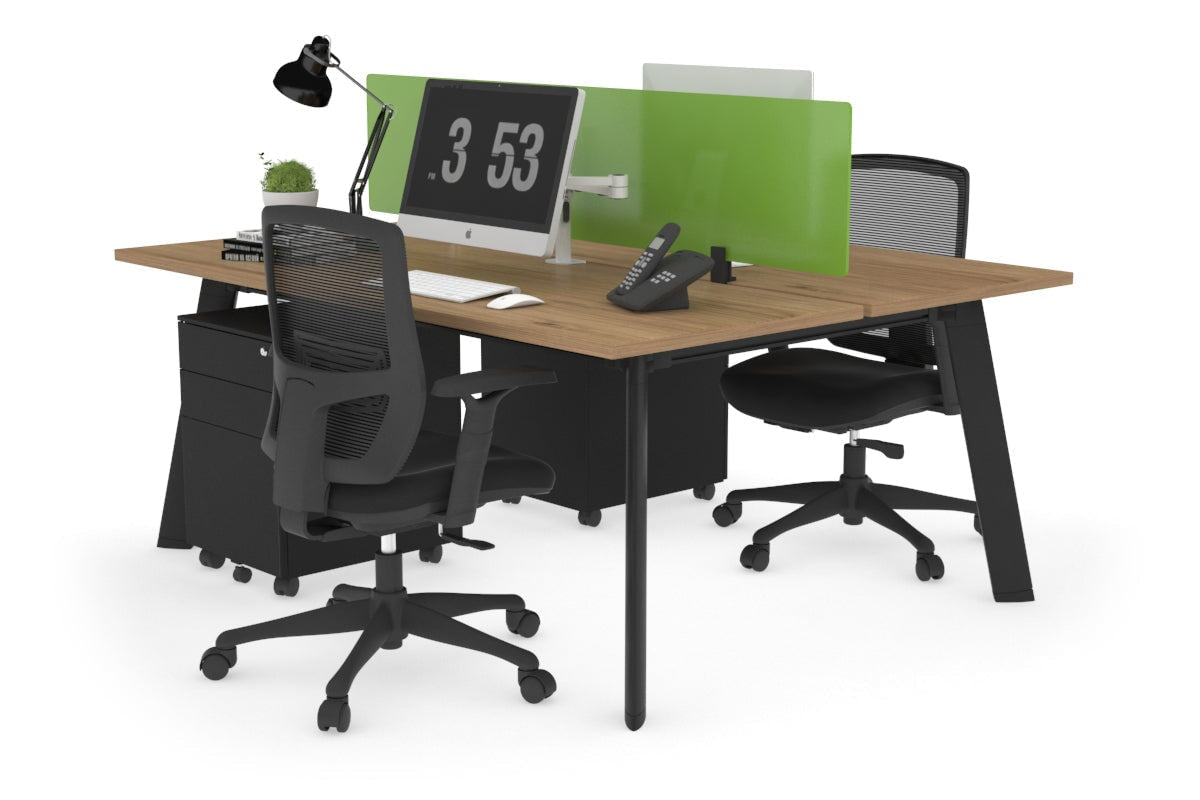 2-Person Workstation with Black Frame - 1200L x 700W Office Desk for Collaborative Workspaces | Perfect for Home Office, Coworking Spaces & Team Projects