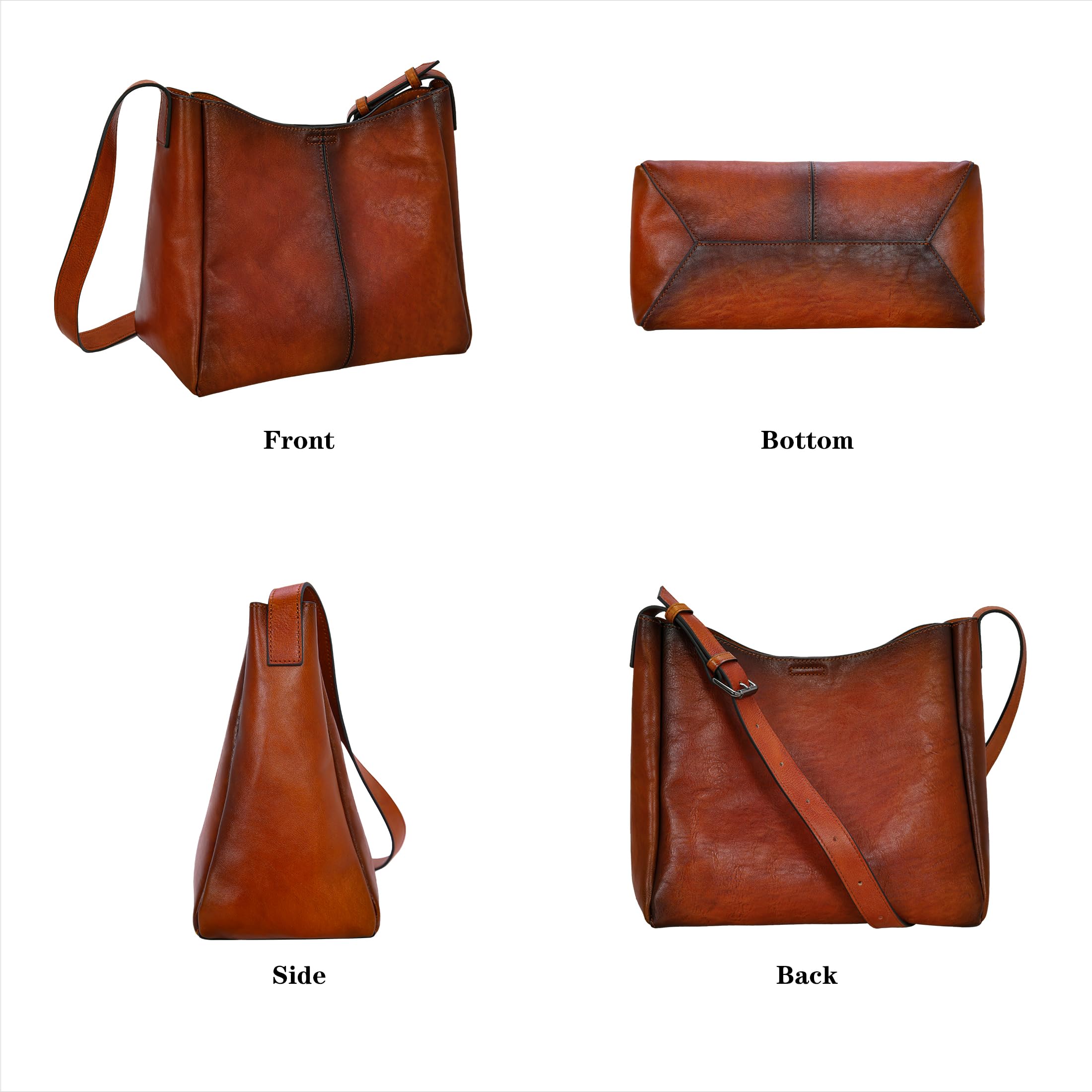 Genuine Leather Handbags for Women - Crossbody, Shoulder, Tote & Satchel Purse - Stylish Work & Everyday Use Bags