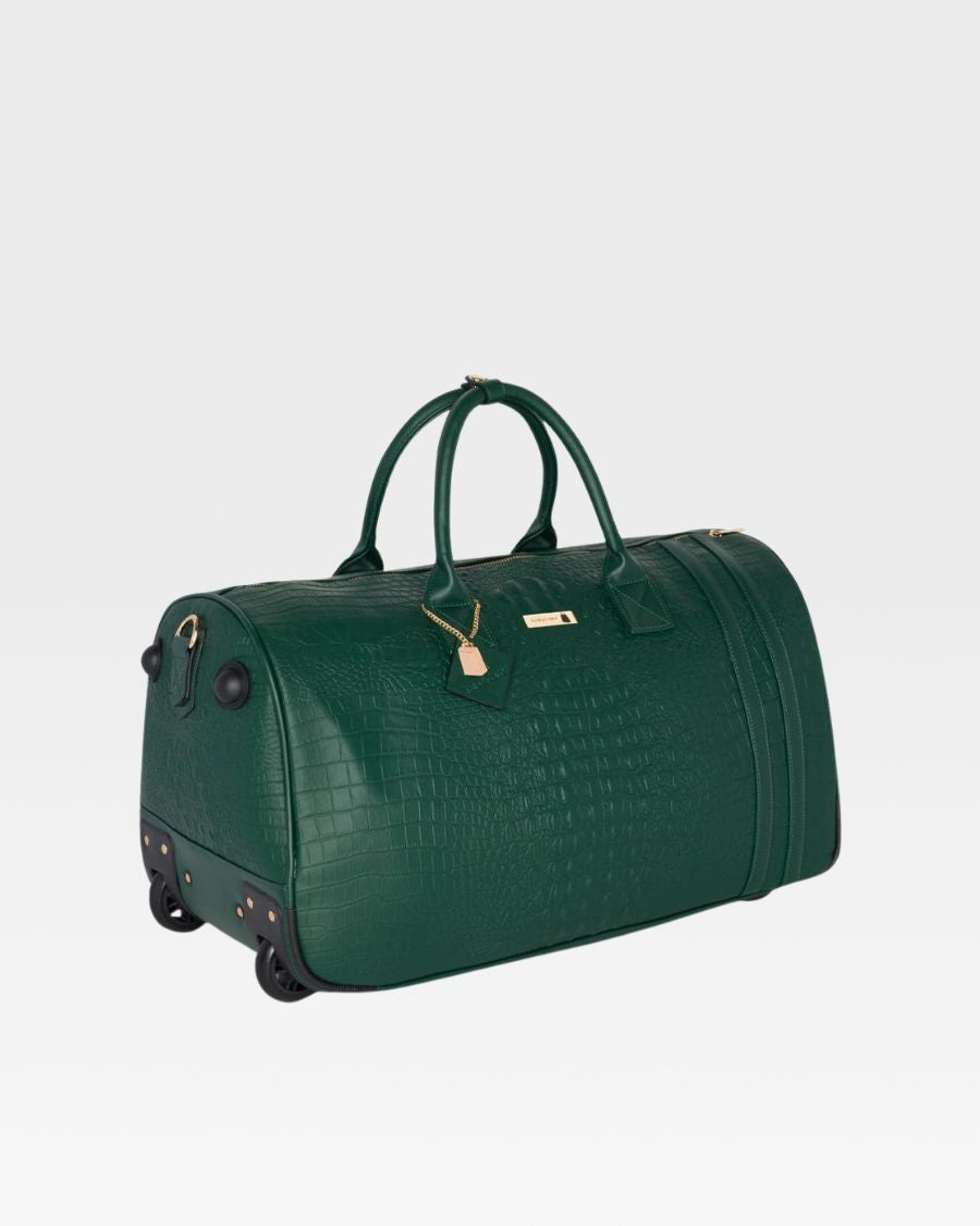 Apollo 2 Backpack & Rolling Duffle Bag Set in Emerald Green - Waterproof Travel Luggage Combo for Men & Women - Perfect for Airplane Carry On, Gym, Camping & Business Trips