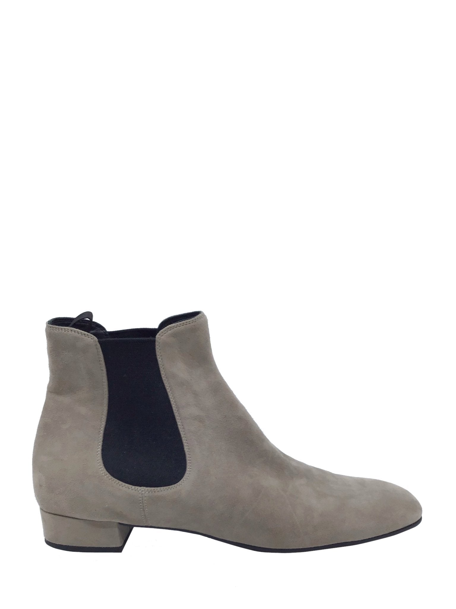 Prada Suede Round Toe Chelsea Ankle Boots Women Size 11 | Luxury Italian Designer Booties for Fall Winter Fashion | Perfect for Office, Date Night & Special Occasions