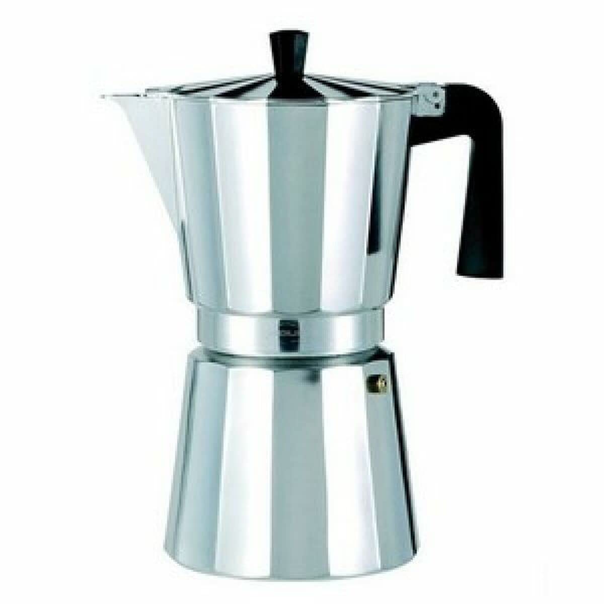 Premium 3106 Aluminum Coffee Maker - 6 Cup Capacity, Black - Perfect for Home, Office & Camping Brewing