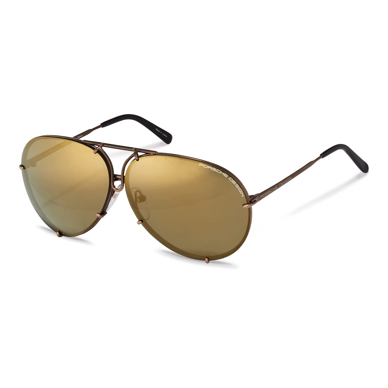 Porsche Design P8478 Aviator Sunglasses for Men & Women - UV Protection Polarized Lenses - Luxury Driving & Outdoor Sports Eyewear