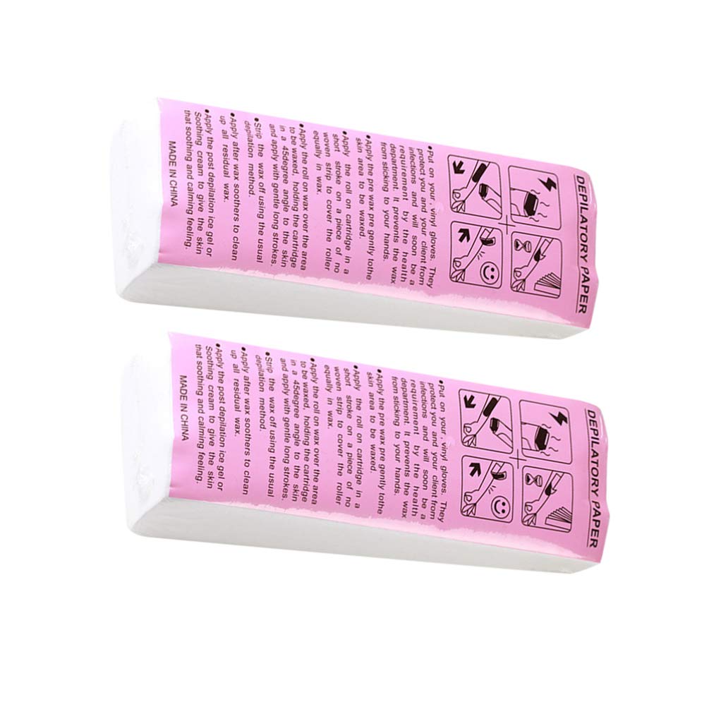 EXCEART 2 Packs Wax Strips for Hair Removal - Body Waxing Strips for Legs, Arms, Bikini & Face | Painless Epilator Wax Paper for Smooth Skin | Perfect for Home Waxing & Salon Use