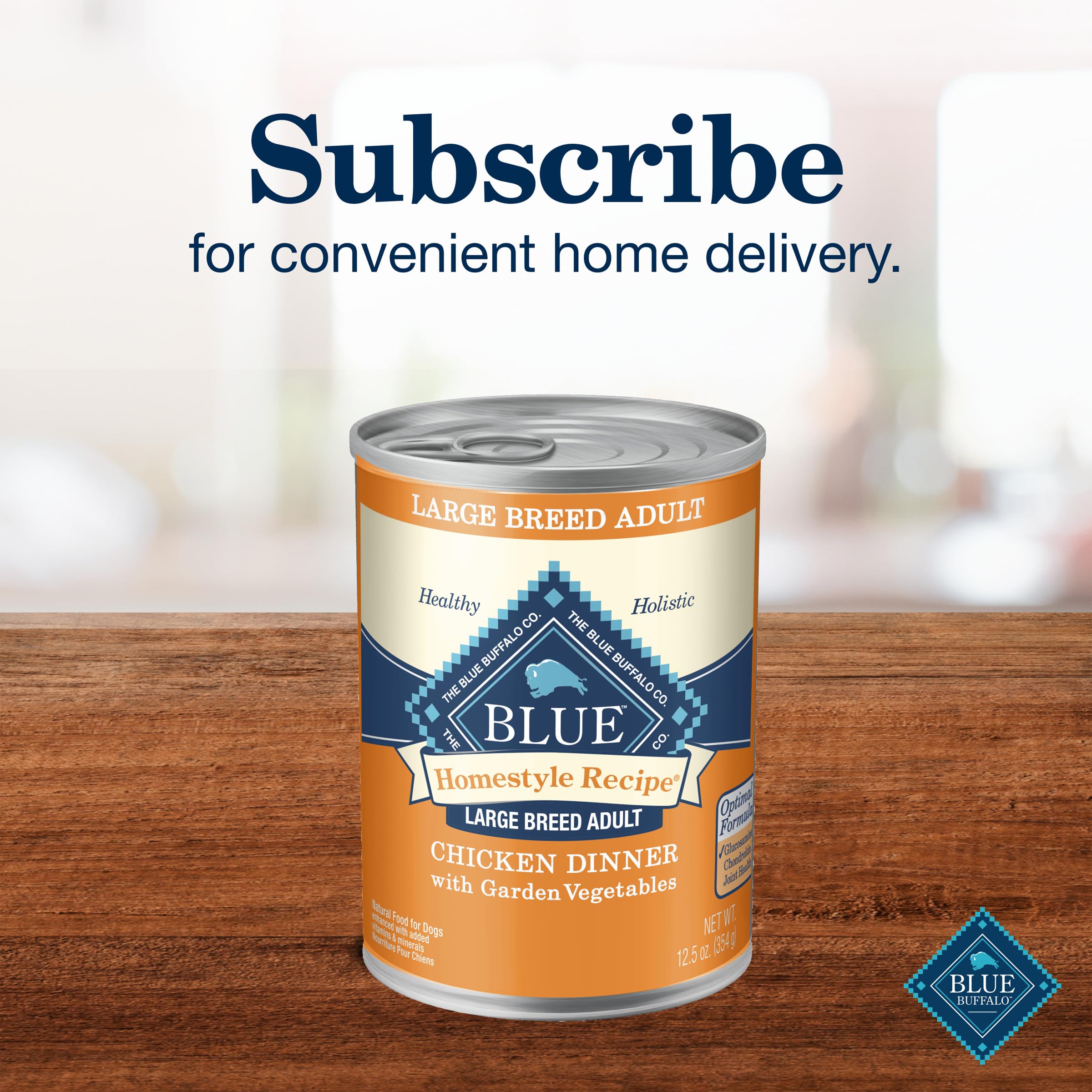 Blue Buffalo Homestyle Recipe Large Breed Adult Wet Dog Food - Natural Chicken & Garden Vegetables - 12.5oz Cans (Pack of 12) | High Protein Meal for Active Dogs, Perfect for Daily Feeding & Training Rewards