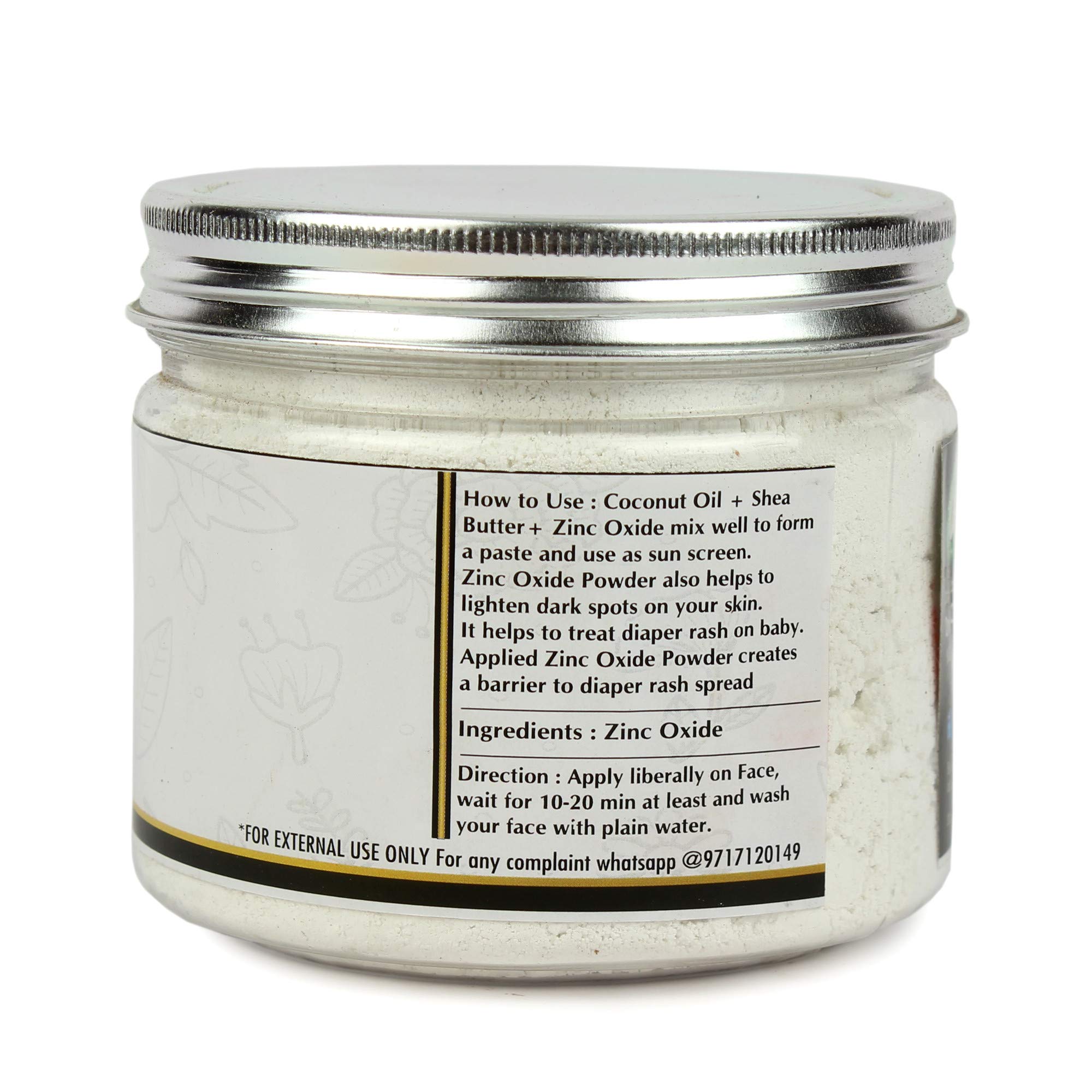 Premium Zinc Oxide Powder for Face & Skin Care - 250g | Natural Sunscreen, Acne Treatment, Soothing Irritation | DIY Beauty & Skincare Recipes