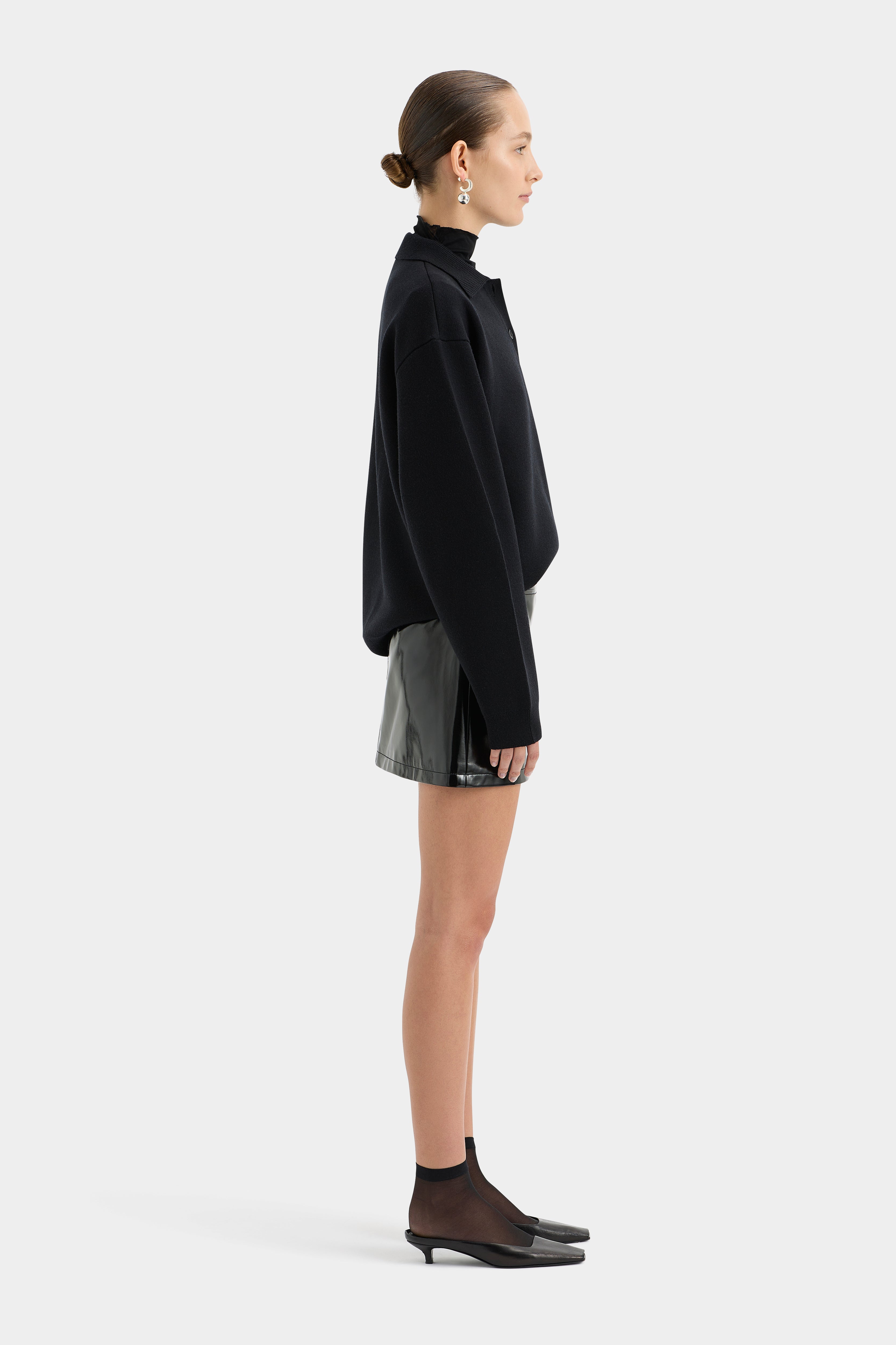 Midnight Black Mini Skirt for Women - Sexy High Waist Short Skirt for Night Out, Party, and Date Night