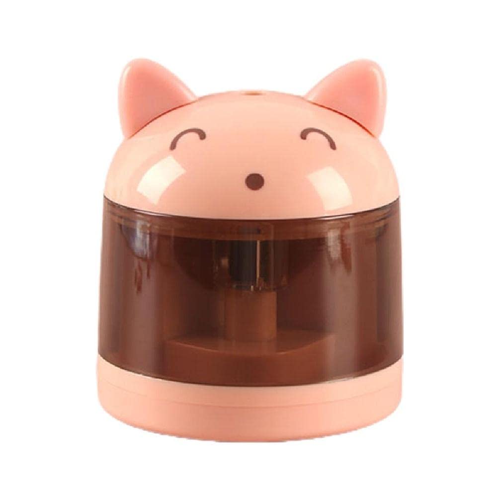 Automatic Electric Pencil Sharpener - Fast & Quiet Operation for Colored & Graphite Pencils - Battery Powered (2 AA) - Perfect for Kids, Artists & Students - Home, Office & Classroom Use - Red