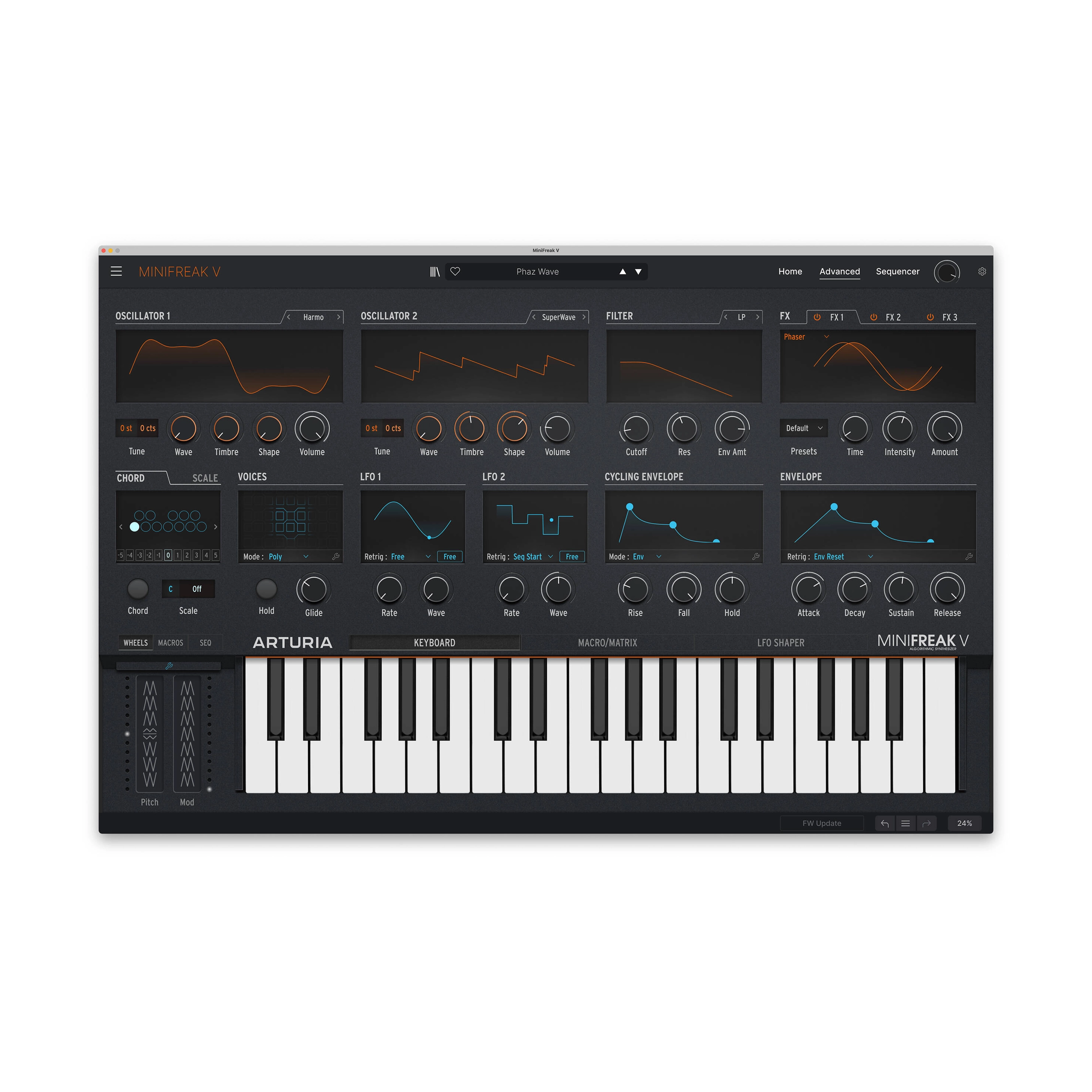 Arturia MiniFreak 37-Key Hybrid Synthesizer - Digital & Analog Keyboard for Music Production, Live Performance & Studio Recording