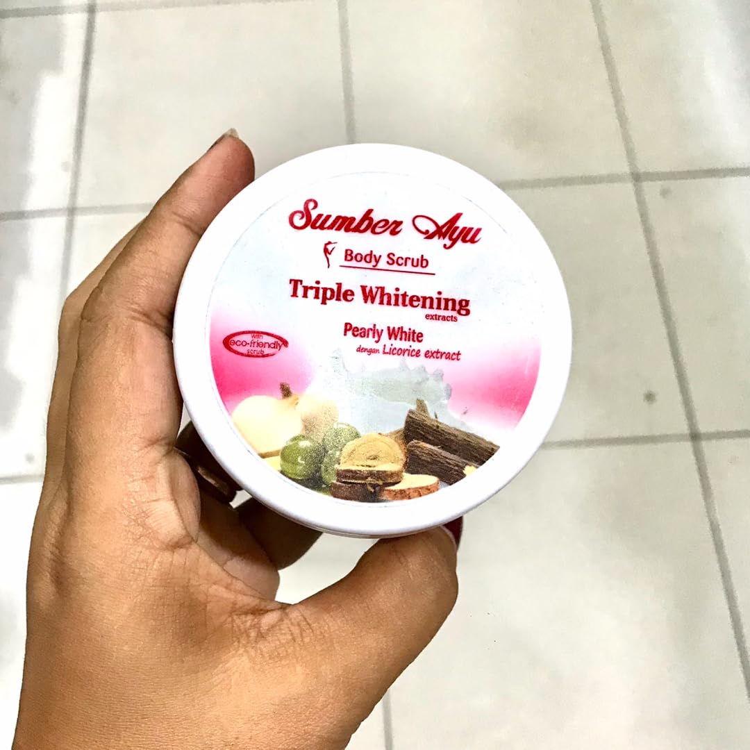 Pearly White Body Scrub Lulur Mandi - 100ml Exfoliating & Brightening Skin Care for Smooth Glowing Skin | Perfect for Spa Day & Self-Care Routine