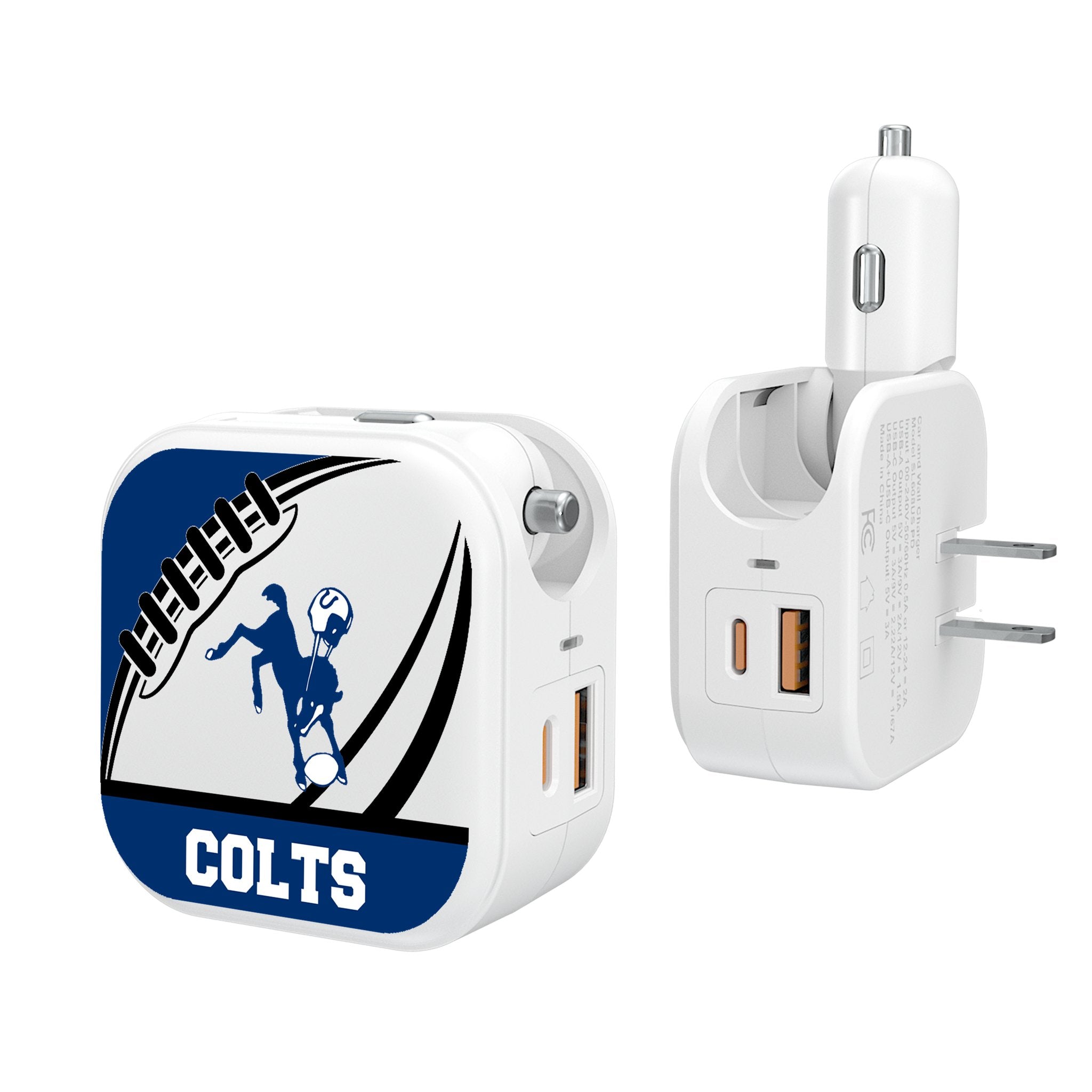 Baltimore Colts 1946 Historic Collection 2-in-1 USB Charger - Vintage NFL Fan Gift for Home, Office & Travel Charging Needs