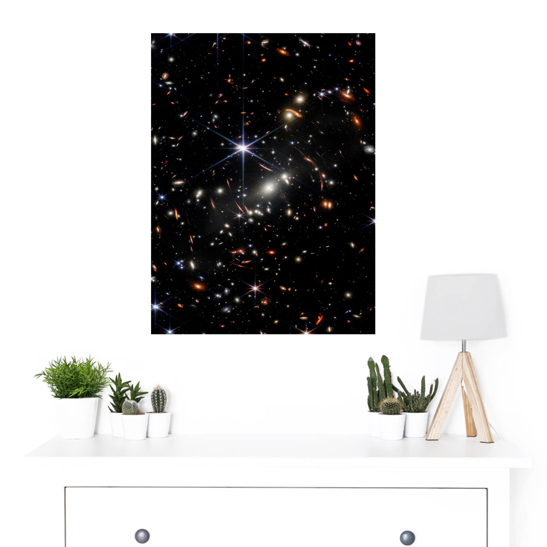 NASA James Webb Space Telescope Deep Field Image - High Resolution Stars & Thousands of Galaxies Photo - Premium Thick Paper Wall Art Poster Print 18x24 Inches - Perfect for Home Decor, Office Space & Astronomy Enthusiasts