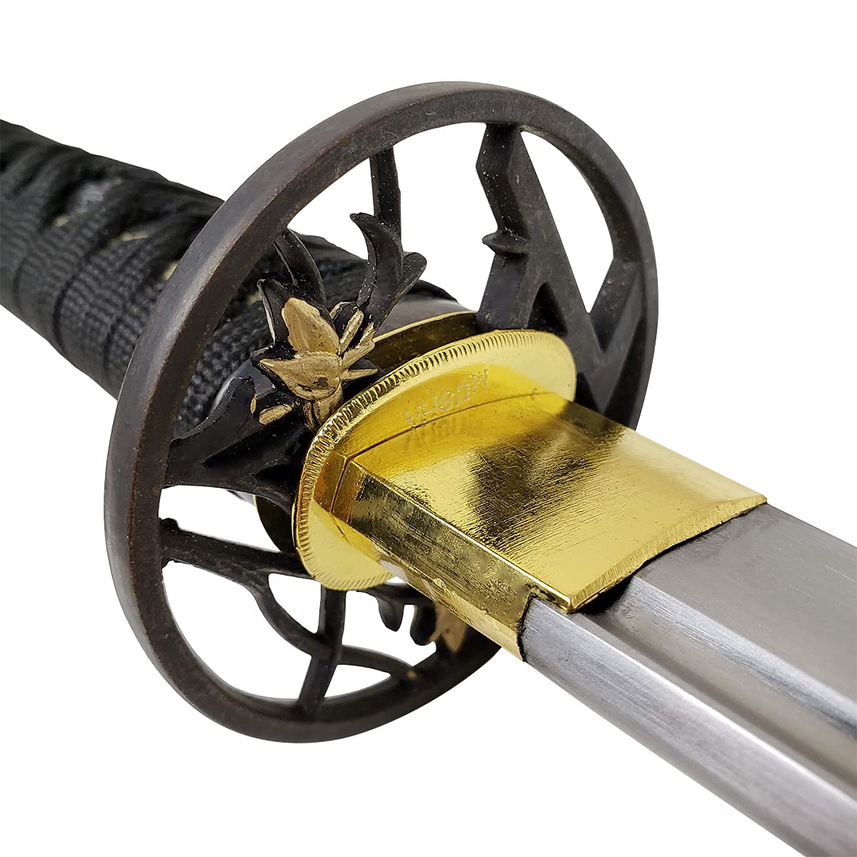Handmade Samurai Sword Katana - 1045 Carbon Steel Full Tang Blade, Fully Disassemblable - Perfect for Collectors, Unique Gifts & Martial Arts Practice - Premium Straw Mat Cutting Training Tool (Model 127-Black) | Japanese Sword Display, Cosplay Prop, Home Decor & Bushido Enthusiasts