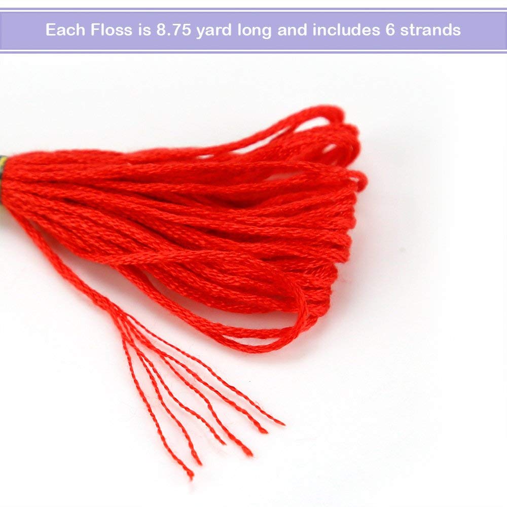 Caydo 100 Skeins Embroidery Floss Kit for Friendship Bracelets, Cross Stitch & Handicrafts - Includes 12 Plastic Bobbins for Easy Thread Organization - Perfect for DIY Crafts, Sewing Projects & Gift Making